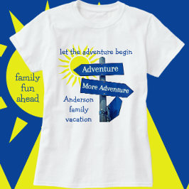 Vacation Adventure Road Sign and Sun T-shirt