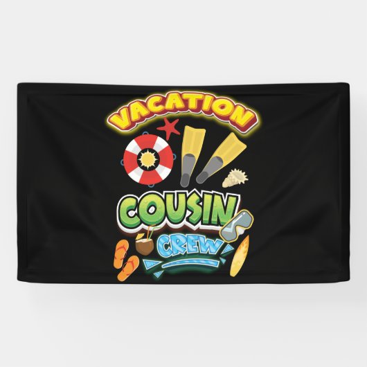 Vacation Beach Cruise Vacation Cousin Crew Family Spandoek (Horizontaal)