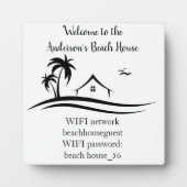 Vacation Beach Home WIFI-informatie STR Huur Fotoplaat (Voorkant)