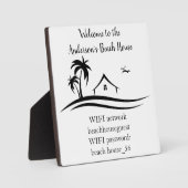 Vacation Beach Home WIFI-informatie STR Huur Fotoplaat (Voorkant)