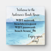 Vacation Beach Home WIFI-informatie Waterverf Fotoplaat (Voorkant)