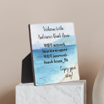 Vacation Beach Home WIFI-informatie Waterverf Fotoplaat<br><div class="desc">Dit ontwerp werd gecreeerd door digitale kunst. Het kan op het gebied worden gepersonaliseerd dat door de foto en/of de tekst te veranderen wordt verstrekt. Of het kan worden aangepast door de klik te kiezen om de andere optie aan te passen en de kleur op de achtergrond te verwijderen of...</div>