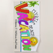 Vacation Beach Towel - Klik voor het volledige Uit Strandlaken (Voorkant)