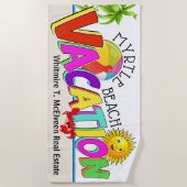 Vacation Beach Towel - Klik voor het volledige Uit Strandlaken (Voorkant)