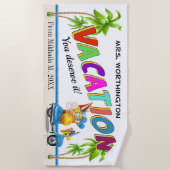 Vacation Beach Towel - Klik voor het volledige Uit Strandlaken (Voorkant)