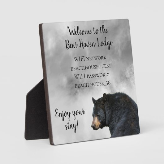 Vacation Cabin Beer Lodge Home WIFI-informatie Fotoplaat (Voorkant)
