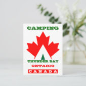 Vacation Camp Briefkaart Canada Maple Leaf Tent PC (Staand voorkant)
