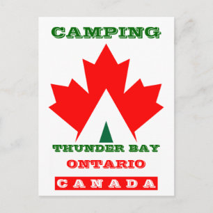 Vacation Camp Briefkaart Canada Maple Leaf Tent PC