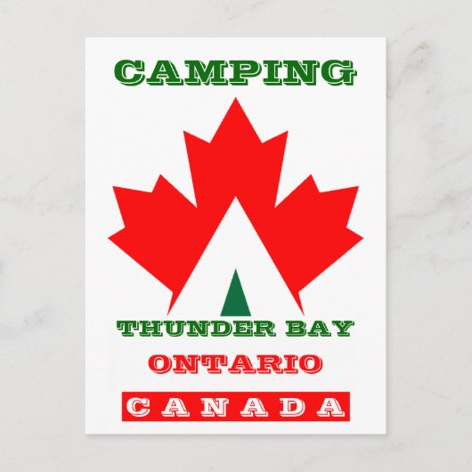 Vacation Camp Briefkaart Canada Maple Leaf Tent PC (Voorkant)
