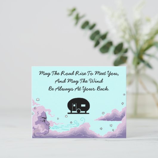 Vacation Camp Briefkaart Ingeblikte ham Travel (Staand voorkant)