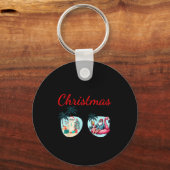 Vacation Christmas In June Sungles Santa Flamingo  Sleutelhanger (Voorkant)