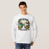 Vacation Feels Right Basic Long Sleeve USA T-shirt (Voorkant volledig)