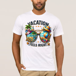 Vacation Feels Right Bella Canvas T-Shirt USA