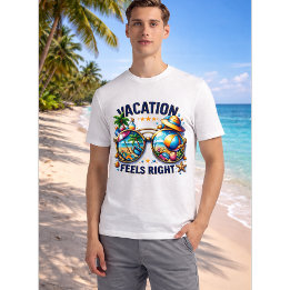 Vacation Feels Right Men’s Basic T-Shirt USA