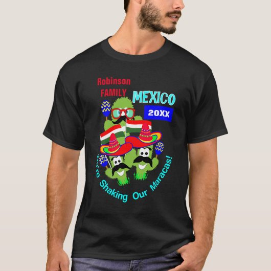 Vacation Fun, gepersonaliseerd door Mexico Family  T-shirt (Voorkant)