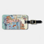 Vacation Girl Travel Paris | BAGAGELABEL (Voorkant horizontaal)