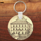 Vacation Home Guest Welcome Schets House Sleutelhanger (Voorkant)