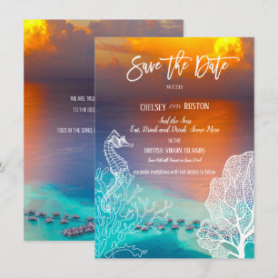 Vacation Invitation Sail de Zeeen Maagdeneilanden Kaart