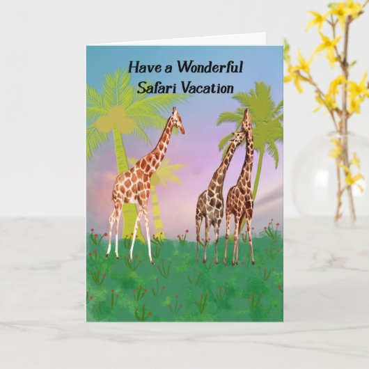 Vacation Kaart for Animal Safari (Gele Bloem)