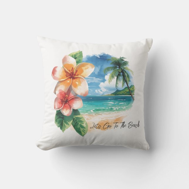 Vacation, Lets Go To The Beach  Buitenkussen (Voorkant)