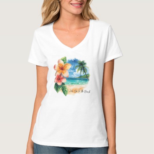 Vacation, Lets Go To The Beach T-Shirt (Voorkant)