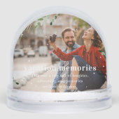 Vacation Memories | Custom Travel Photo Keepsake Sneeuwbol (Voorkant)