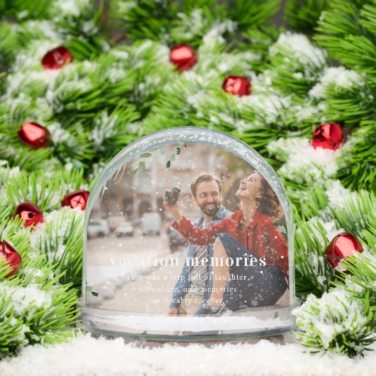 Vacation Memories | Custom Travel Photo Keepsake Sneeuwbol (Kerstmis)