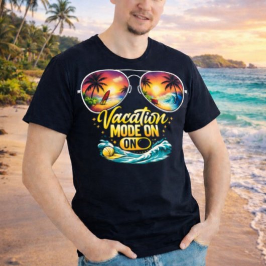 Vacation Mode On Feels Like Ocean Sunset Dark Tee T-shirt