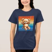 vacation mode Tri-Blend shirt (Voorkant)