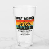 Vacation Mountains van de aangepaste familie die d Glas (Voorkant)