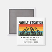 Vacation Mountains van de aangepaste familie die d Magneet (Voorkant / Achterkant)