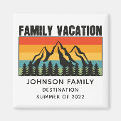 Vacation Mountains van de aangepaste familie die d Magneet (Voorkant)