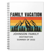 Vacation Mountains van de aangepaste familie die d Notitieboek (Voorkant)