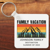 Vacation Mountains van de aangepaste familie die d Sleutelhanger (Voorkant)