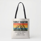 Vacation Mountains van de aangepaste familie die d Tote Bag (Voorkant)