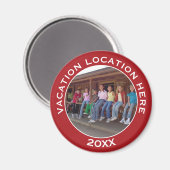 Vacation Photo Souvenir for Family Reunion & More Magneet (Voorkant / Achterkant)