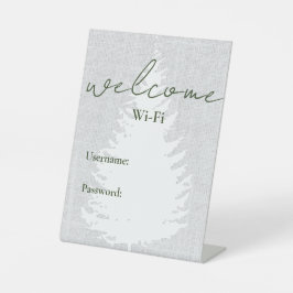 Vacation Rental Airbnb Wifi Password Welkom Reclamebord Met Voetstuk