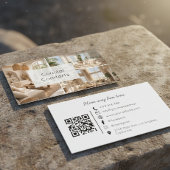 Vacation Rental Beach House QR Code Business Card Visitekaartje