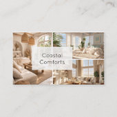 Vacation Rental Beach House QR Code Business Card Visitekaartje (Voorkant)