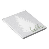 Vacation Rental Cabin Airbnb Tree Woven Grey Notitieblok (Schuin)