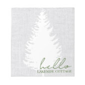 Vacation Rental Cabin Airbnb Tree Woven Grey Notitieblok (Voorkant)