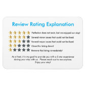 Vacation Rental Five Star Magnet Magneet (Horizontaal)