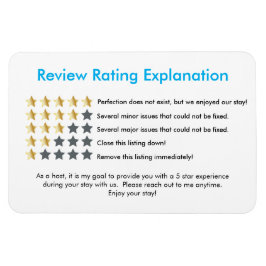 Vacation Rental Five Star Magnet Magneet