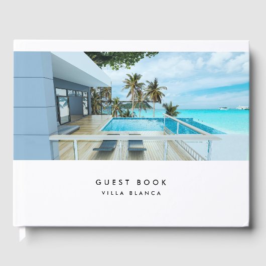 Vacation Rental Guest Comments Minimalist White Gastenboek (Voorkant)