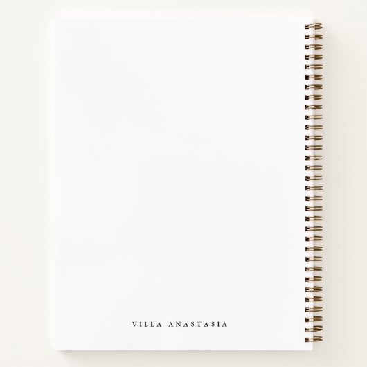 Vacation Rental Guest Feedback Elegant White Photo Notitieboek (Achterkant)