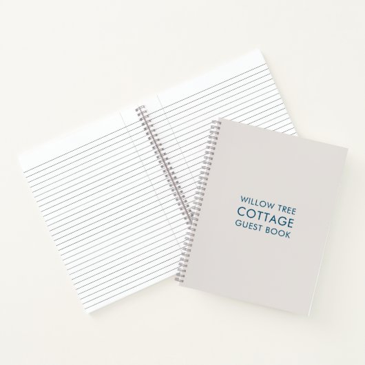 Vacation Rental Guest Feedback Simple Stone & Blue Notitieboek (Binnen)