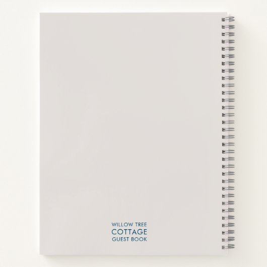 Vacation Rental Guest Feedback Simple Stone & Blue Notitieboek (Achterkant)