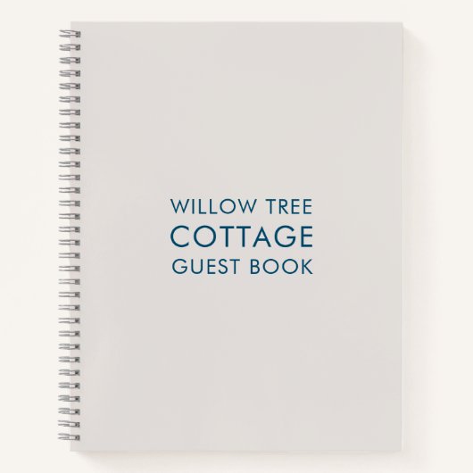 Vacation Rental Guest Feedback Simple Stone & Blue Notitieboek (Voorkant)