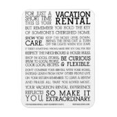 Vacation Rental Guest Manifesto Magneet (Verticaal)