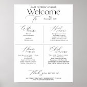 Vacation Rental Host Welcome House Rules WiFi Sign Poster (Voorkant)